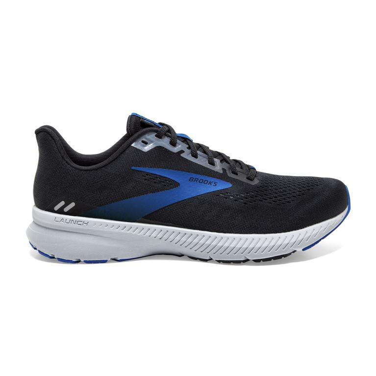 Brooks Launch 8 - Mens Light Cushion Road Running Shoes - Black/Grey/Blue (16852LYRG)